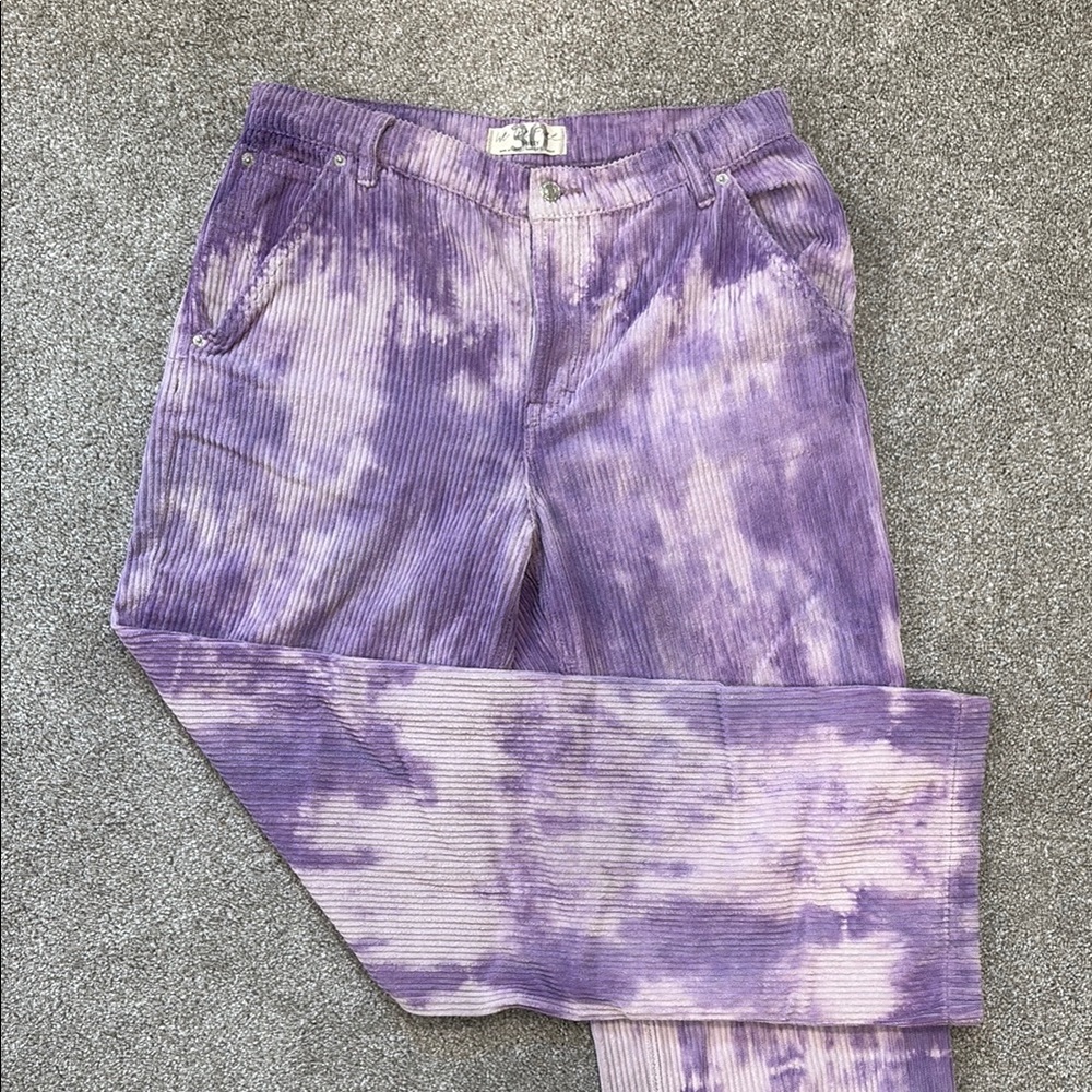 NWOT Purple Tie-Dye Corduroy Pants